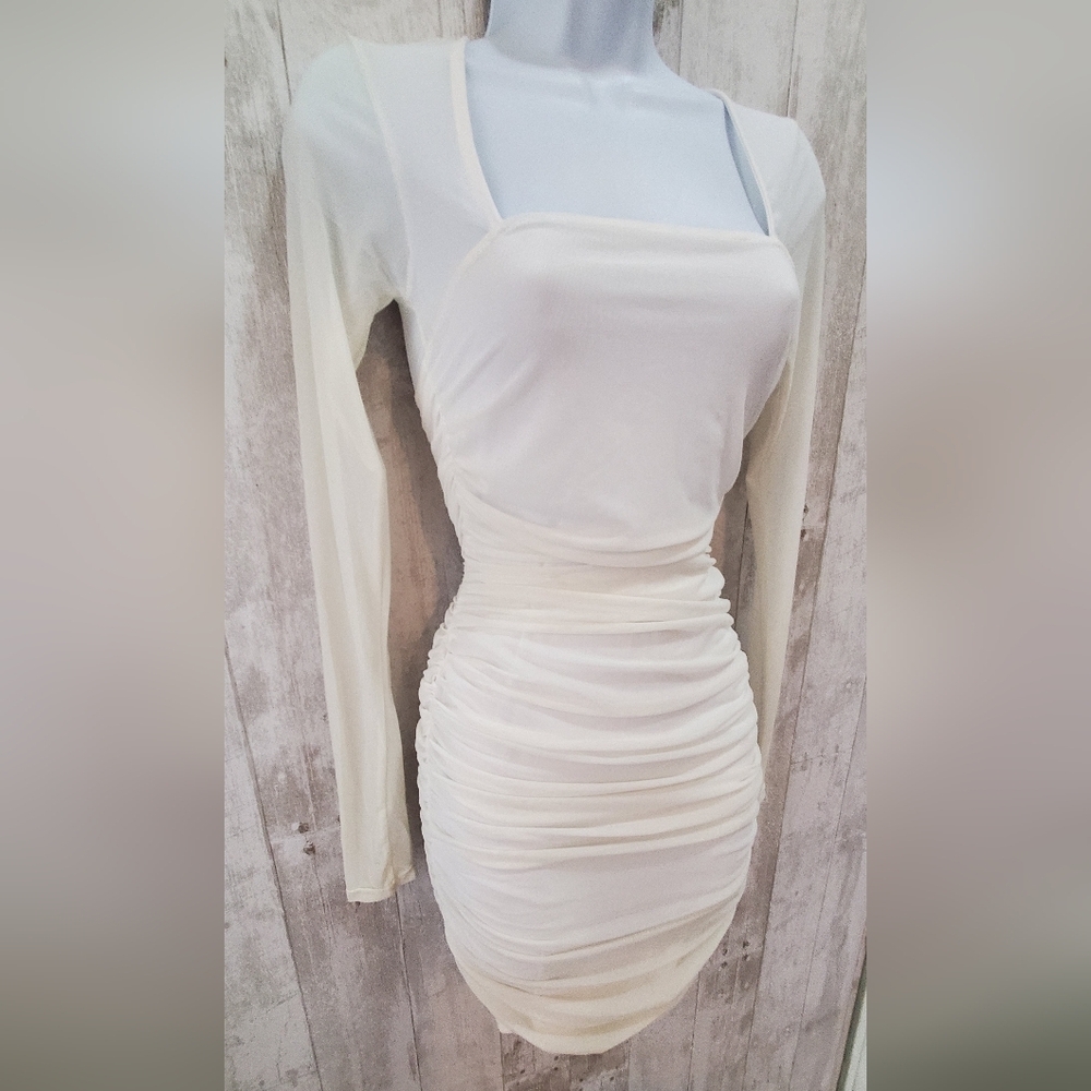 Fashion Nova Elegant White Long Sleeve Dress - Picture 9 of 11